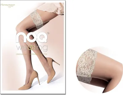 Produktbild von Honeymoon 15den halterlose Spitzenstrümpfe 2 Skin/Perle
