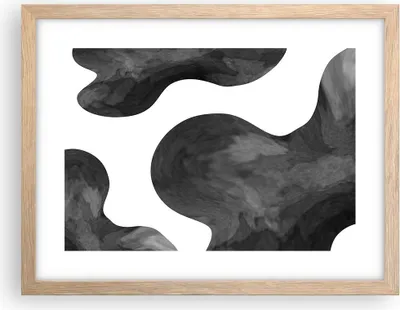 Produktbild von Gerahmtes Poster - Rahmen in heller Eiche - Abstraktion Form Figur - 40x30 cm - Wand Bild - Wanddeko - Wandbilder - Kunstposter - Wandposter - Bilderrahmen - Bilder - Kunstdruck - P2NAA40x30-5134