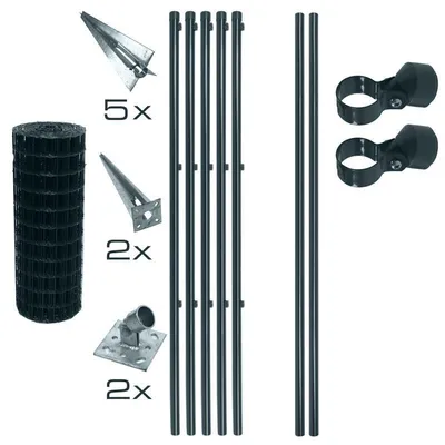Produktbild von Schweißgitterzaun Komplettset 0,8 x 10m Zaunset Gartenzaun Einschlaghülsen Zaun