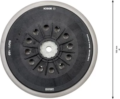 Obrázok produktu pre Bosch 2 608 900 009, Mezipodložka pre brúsne kotúče, Bosch, Čierna, Šedá, Kolo, 15 cm, 1 kusov