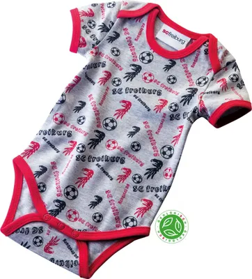 Produktbild von SC Freiburg Baby-Body "Allover Fußball" Gr. 74-80