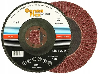 Produktbild von GermaFlex KORKAT Lamellenschleifscheibe 125mm P24 10 Stück