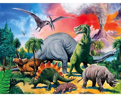 Image de Puzzle xxl le monde des dinosaures 100 pieces - ravensburger - 10957
