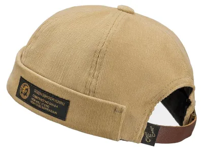 Produktbild von Docker Cap Herren Damen Verstellbar Kappe Ohne Schirm Seemannsmütze 54-60 Khaki