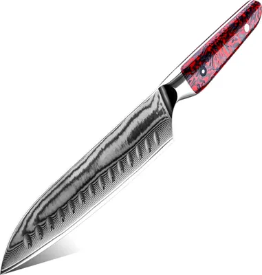 Image de Couteau de cuisine damassé MA-35088 - Santoku KP35088