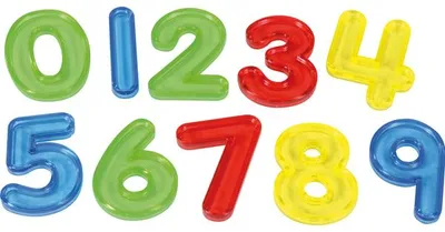 Zdjęcie produktu dla EDUPLAY 120700 Przezroczyste cyfry, wielokolorowe, 30 sztuk (1 zestaw)