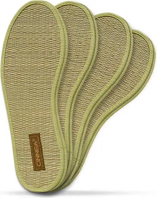Produktbild von CINNEA® Wellness BINSEN Zimt-Einlegesohlen, 4 Paar Vorteilspack, gegen Fußschweiß, kalte heiße Füße, Fußreflexzonen-MassageGröße44/45