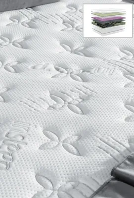 Produktbild von Schlafzimmer Set Grau Metall Bett Elegantes Design 2x Nachttische Neu 3tlg.