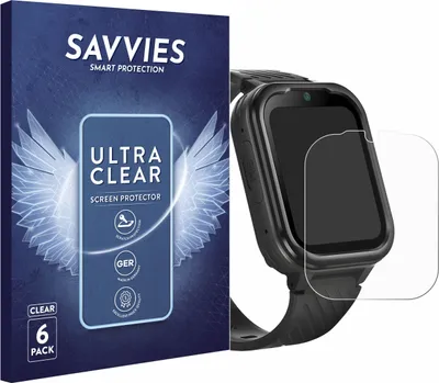 Produktbild von 6x Für RAYOFI Kids Smartwatch Schutzfolie Savvies Displayschutz Display Schutz Folie Klar Transparent
