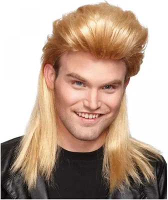 Produktbild von 80er Jahre Vokuhila Perücke blond für Bad Taste Mottoparty, Schlagerr Move & 80er Jahre Disco Partys