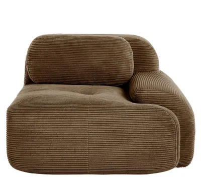 Produktbild von Modulares Ecksofa, Premium Cordstock-Stoff, Montagefreies Design, Stil D - Braun