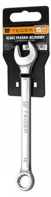 Produktbild von TEGER Kombinationsschlüssel 15 mm CRV-Stahl Robust