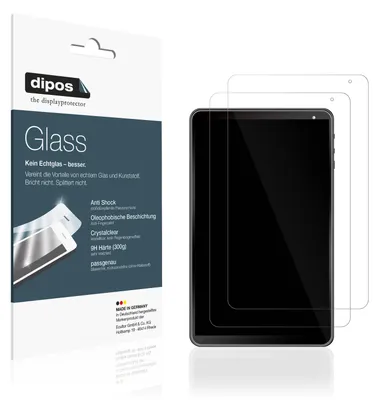 Produktbild von 2x Schutzfolie für AWOW 1019 Tablet - Anti-Shock 9H Folie dipos Glass Kunststoffglas