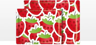 Image de DON HIERRO - Plateaux de service, plateau déco rectangulaire, lot de 2 (42 x 29 et 48 x 37 cm)