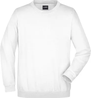Produktbild von James & Nicholson Sweatshirt Round Sweat Heavy weiß Größe L