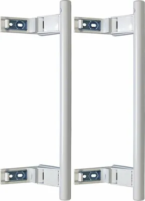 Produktbild von Stangengriffsatz Türgriffsatz Griff Satz Stange Hebelgriff Kunststoff weiß ORIGINAL Liebherr 9086742 Kühlschrank Kühlgerät eingesetzt in CP300120 CU350121 C392320A CN381320A usw
