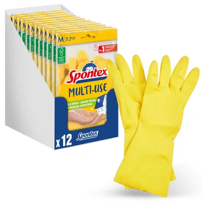 Haushaltshandschuhe 12 Paar, FSC-Naturlatex, Größe M