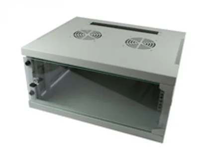 Produktbild von ALLNET Netzwerkschrank 19" 9HE 1-teilig T444/B541mm Lichtgrau SMQ-Serie