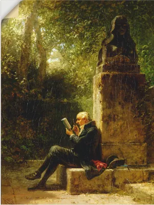 Produktbild von ARTland Wandbild, selbstklebend Der Philosoph (Der Leser im Park) Größe: 90x120 cm
