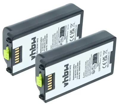Produktbild von vhbw 2x Akku kompatibel mit Zebra MC3190, MC3190-G13H02E0, MC3190-GL4H04E0A, MC3190G, MC3100 Barcodescanner POS (4400 mAh, 3,7 V, Li-Ion)