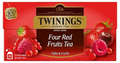 Obrázek produktu pro Twinings Black Tea Red Fruits, 25 sáčků, 50 g