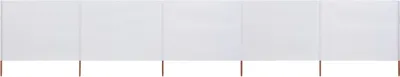 Imagen del producto de Maison Exclusive - Juego de 5 paneles de tela para cortavientos, 600 x 80 cm, color arena blanco