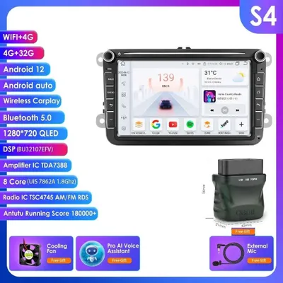 Imagen del producto de Autonavegación - Radio compatible con CarPlay - Reproductor multimedia Android - Sistema de navegación GPS - Pantalla táctil