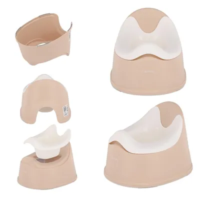 Immagine prodotto di Vasino trainer per bambini vasino per bambini vasino per bambini vasino trainer per wc antiscivolo bianco e beige Sun Baby