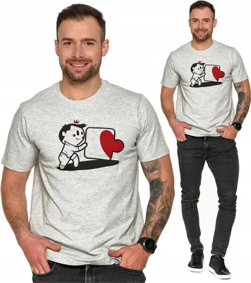 Produktbild von T-Shirt - Herren T-Shirt Größe M - Kurzarm T-Shirt grau - Baumwoll T-Shirt - graues T-Shirt