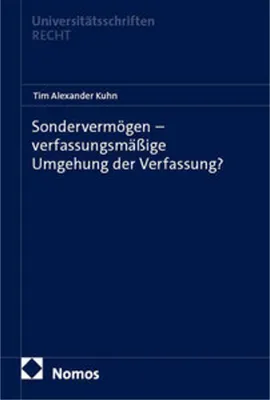 Zdjęcie produktu dla Sondervermögen - verfassungsmäßige Umgehung der Verfassung?