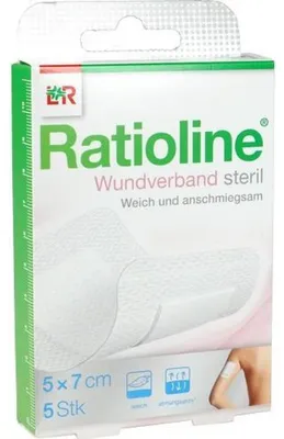 Produktbild von RATIOLINE Wundverband 7x5 cm steril
