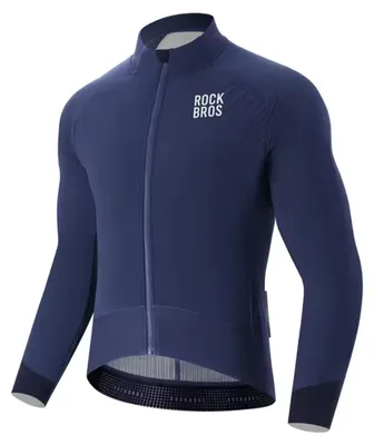 Zdjęcie produktu dla Kurtka rowerowa Rockbros YDWT014 zimowa polarowa dwuwarstwowa rozmiar XXL - niebieska
