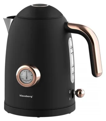 Produktbild von Elektrischer Wasserkocher 1,7 Liter, aus Edelstahl, Schwarz, Modell 67865, 25 cm hoch