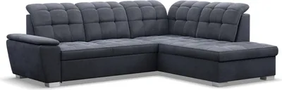 Produktbild von Ecksofa BARON Full Version, 255 x 200 x 105, RECHTS - mit Schlaffunktion, Farben Dunkelgrau , Zusatzfunktionen: Schlaffunktion (Delfin), Bettkasten