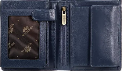Image de Portefeuille pour homme Wittchen en cuir classique, bleu marine, cuir naturel