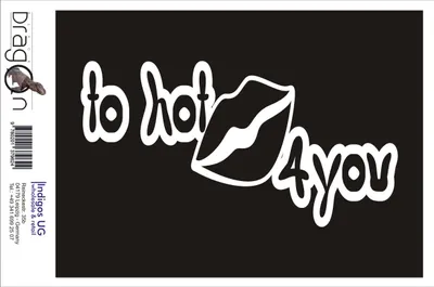 Produktbild von Aufkleber / Autoaufkleber - JDM / Die cut / Auto / OEM - To hot kiss for you - 210x110mm rot - Heckscheibe / Heckscheibenaufkleber