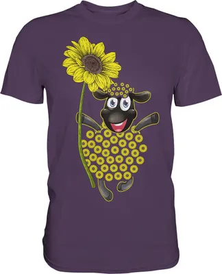 Produktbild von Schaf Sonnenblumen T-Shirt Lustiges Gärtner Geschenk Garten – Urban Purple / 3XL