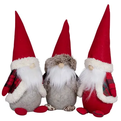 Produktbild von Wichtel 29cm (42cm) 3 Stück Dekofigur Weihnachten