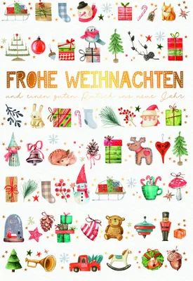 Produktbild von Weihnachten Grußkarte - Glückwunschkarte mit Umschlag