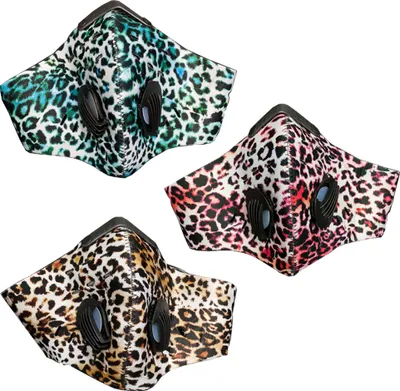 Produktbild von sada 3 masiek, leopard, s ventilmi a filtrom s aktívnym uhlím proti znečisteniu, Family, na opakované použitie, na behanie, bicyklovanie, kolobežkovanie
