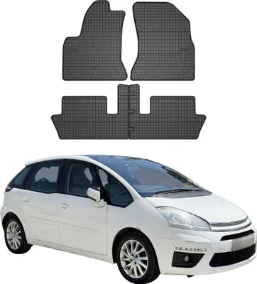 Obrázok produktu pre 2006-2013 Citroen C4 Picasso Grand Picasso Fußmatten Gummi Schwarz 4 tlg