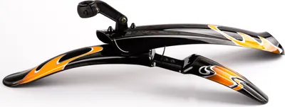 Produktbild von Schutzblechset 26-29 Zoll MTB Fahrrad Schutz Blech Spritzschutz schwarz orange v+h