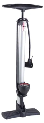 Produktbild von Standluftpumpe Air Flow rostfreier Stahl Manometer Fahrradpumpe Zusatzadapter