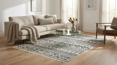 Produktbild von Kelim Arya 03 black (120x180 cm), KI-generiertes Bild