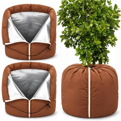 Imagen del producto de Película protectora térmica para plantas, 45 x 50 cm, 2 unidades, para proteger las plantas en invierno