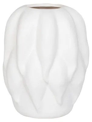 Produktbild von Beige Keramikvase mit Relief-Oberfläche — 19,5×26 cm