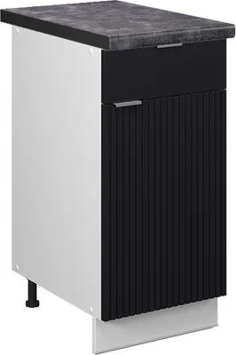 Zdjęcie produktu dla Szafka dolna do kuchni Vicco Fame-Line Czarne paski 40 cm , BP Antracyt, Model 50599