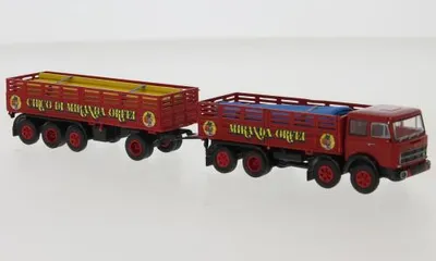 Produktbild von Brekina LKW Fiat 691 Millepiedi Hängerzug Circus Orfei 58534