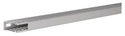 Produktbild von Hager Verdrahtungskanal aus PVC BA6 40x15 mm steingrau, Kabelkanal, Grau, PVC, V0, 20 mm, 2000 mm