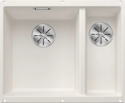 Produktbild von BLANCO SUBLINE 340/160-U, Schrankwaschbecken, Silgranit, Weiß, Rechts, 60 cm, Deutschland